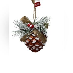 Ashland Glass Christmas Pinecone Ornament